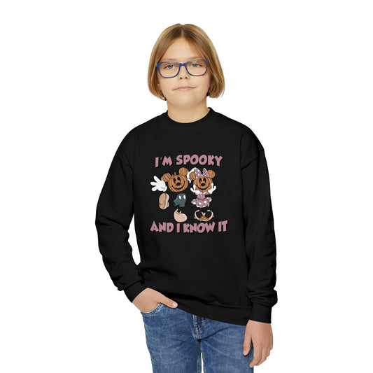 Im Spooky & I Know It - Magic Mouse Youth Crewneck Sweatshirt