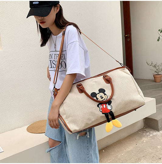 Disney Mickey's New Women's Travel Bag Fashion Large-capacity Travel Luggage Bag Boarding Bag Luxury Brand Portable Fitness Bag
