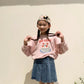 2023 New Korean Children's Clothing Tops Spring Autumn Baby Cartoon Print Casual Pullover Kids Boys Girls Sweatshirts