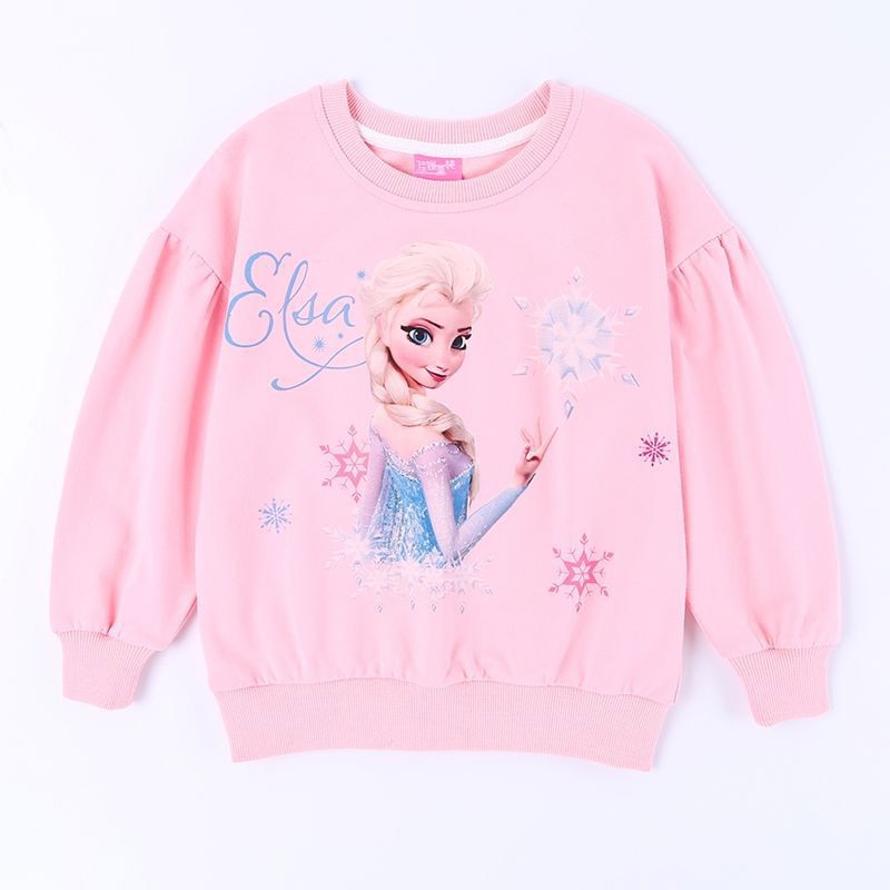 New Tee Shirt Girl Clothing Long Sleeves for Children's T-shirt Girls  Tops Sofia Quality Cotton Frozen Elsa Kids Clothes Ariel