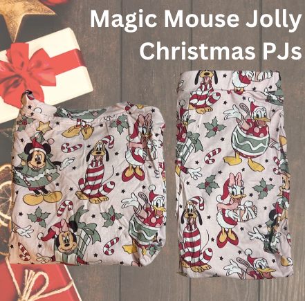 Magic Mouse Jolly Christmas 2 Piece Pajamas - Bamboo