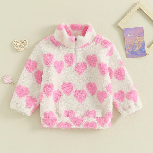 Pink Heart Pullover (2-6T)