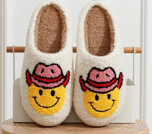 🤠Cowgirl Smiley Slippers 🤠