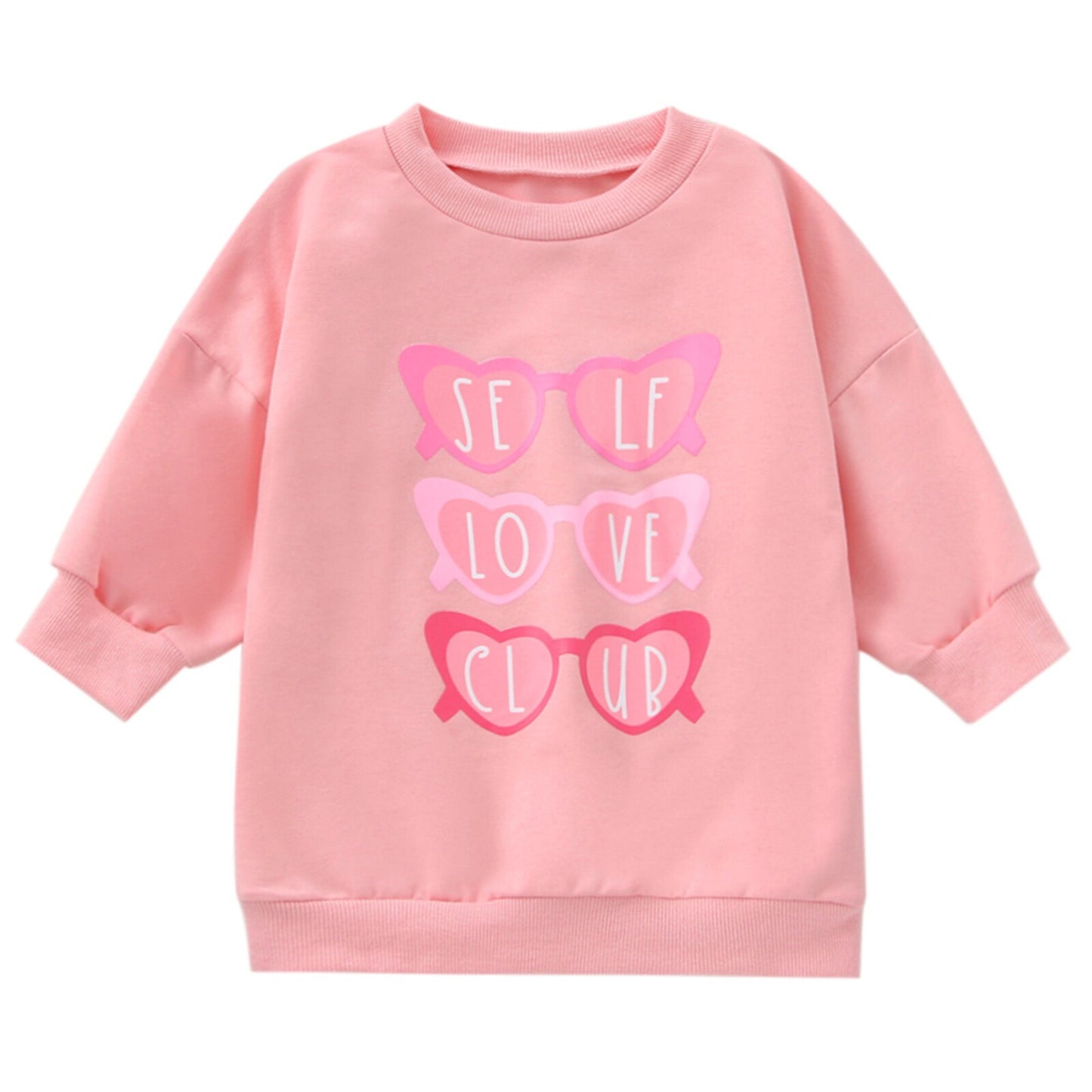 "SELF LOVE CLUB" Toddler Valentines Day Sweatshirt