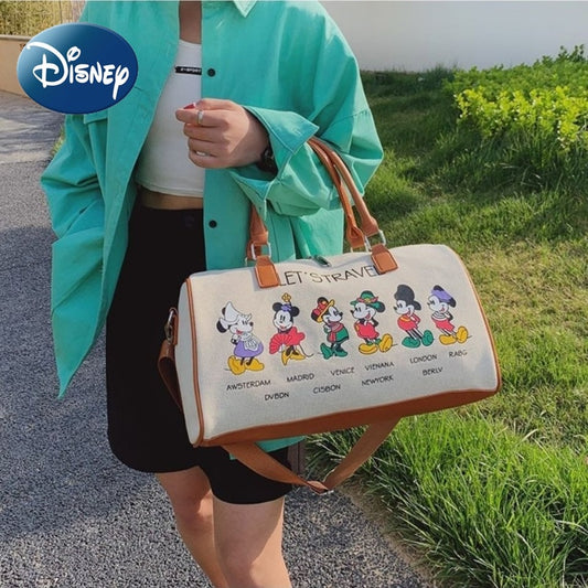 Disney Travel Bag for Women Girl Man Luggage Duffle Bag Tote Bags Mickey Mouse Durable Canvas Large Capacity Free Shipping