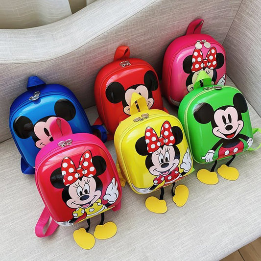 Kindergarten Baby Disney Schoolbag Fashion Kids Backpack Cute Cartoon Mickey Small School Bag Boys And Girls Hardshell Bags