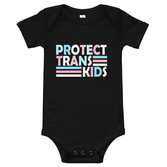 Protect Trans Kids Baby short sleeve one piece