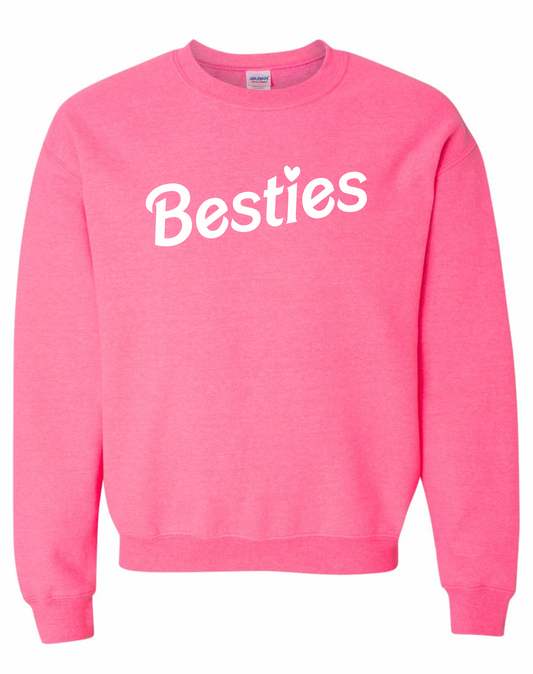 (PRE-ORDER) Hot Pink Besties Pullover Sweatshirt
