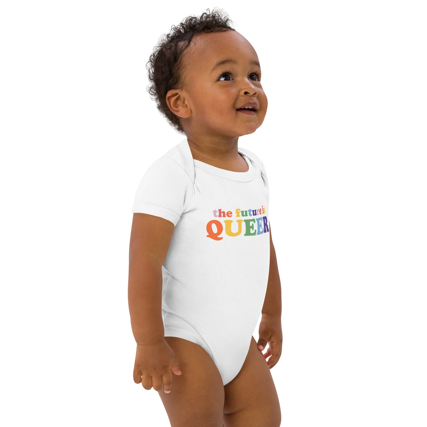 The Future is Queer Organic cotton baby bodysuit