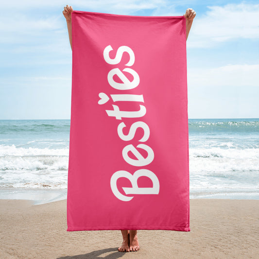 Besties Hot Pink Towel