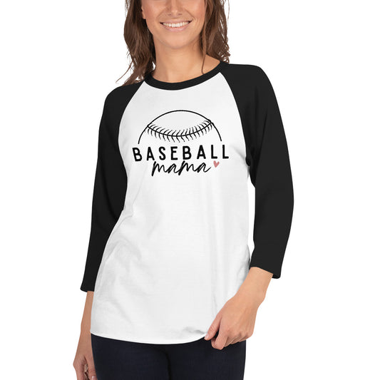 Baseball Mama 3/4 sleeve raglan shirt