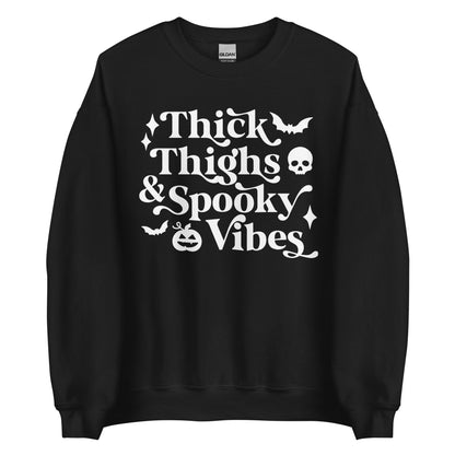 Thick Thighs Spooky Vibes Adult Sweatshirt