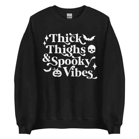 Thick Thighs Spooky Vibes Adult Sweatshirt