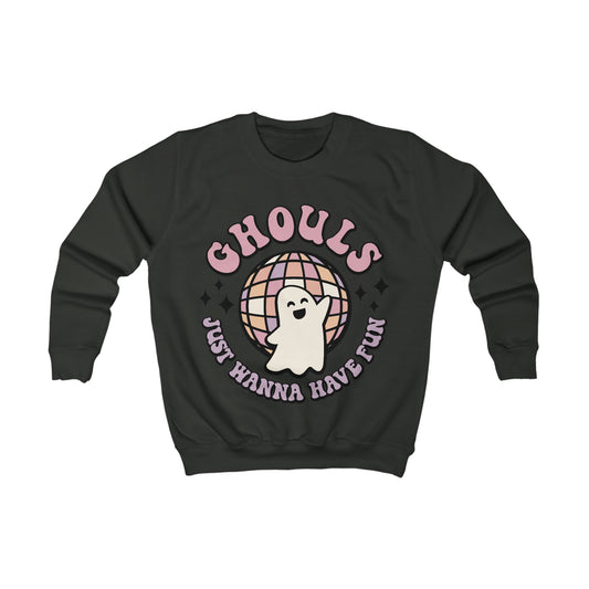 Kids Ghouls Spooky Halloween Sweatshirt