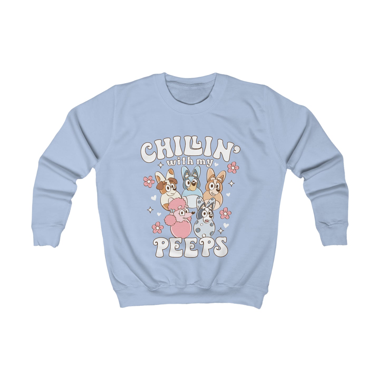 Peeps Bluey Kids Sweatshirt Flowers