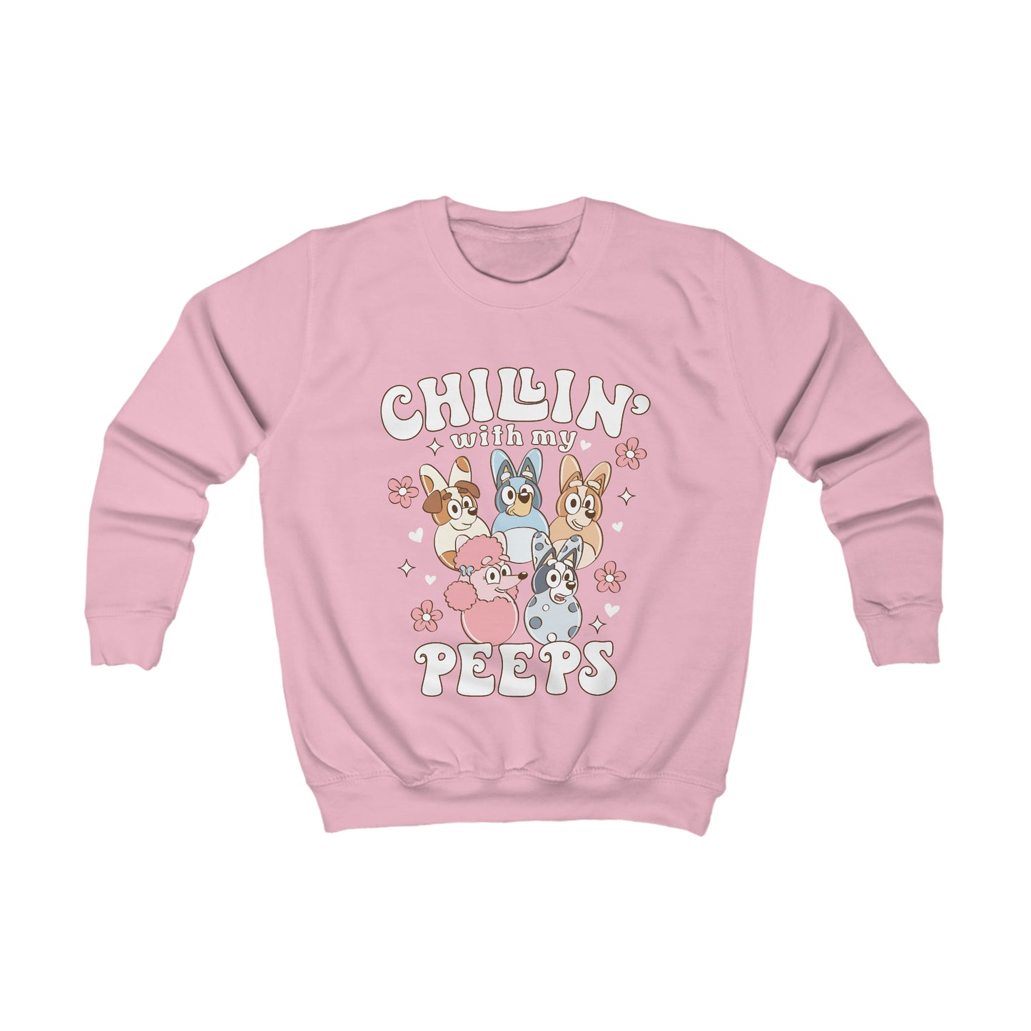 Peeps Bluey Kids Sweatshirt Flowers