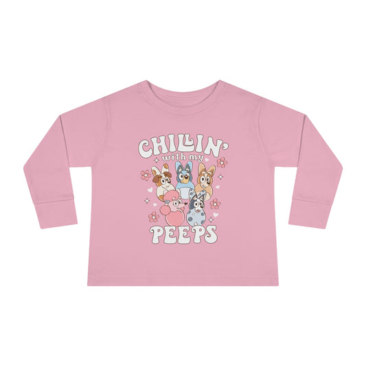 Flower Chillin with Peeps Long Sleeve