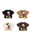 Baby Girl Clothes Disney  Mickey Mouse Pattern New Fashion Short Sleeve 9m To 6 Years T-shirt  Casual Tops Summer Spring clothes