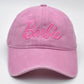 2023 New Summer Barbie Baseball Cap Kawaii Fashion Adults Girls Boys Casual Adjustable Outdoor Sunshade Hat Hip Hop Unisex Caps