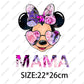 Disney Cartoon Stickers Princess Stitch Mickey Minnie Group Photo Iron on Patches Applique for Cloth Diy Craft