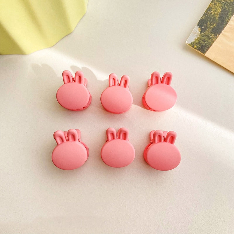 6Pcs/Bag Cute Mini Flower Crab Hair Clip Small Heart Acrylic Hair Claw Clips for Girls Women Children Barrettes Hair Accessories