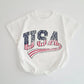 Summer Toddler Girls USA Print Star Stripe T-Shirt and Shorts Set Baby Boy Outfit Set Short-sleeve Tee Kids Clothes Sports Suit