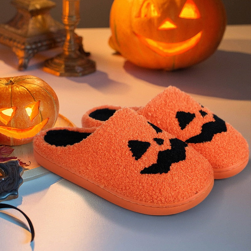 New Ghostface Slippers Pumpkin Slippers Halloween Women's Embroidered Home Slippers Women's Flip Flops Home Floor Slippers Gifts