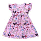 disneyland seamless printed dress light pink