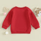 Valentine Day Newborn Baby Boys Girls Sweatshirts Letters Print Long Sleeve Round Neck Tops Pullovers Children Sweatshirts