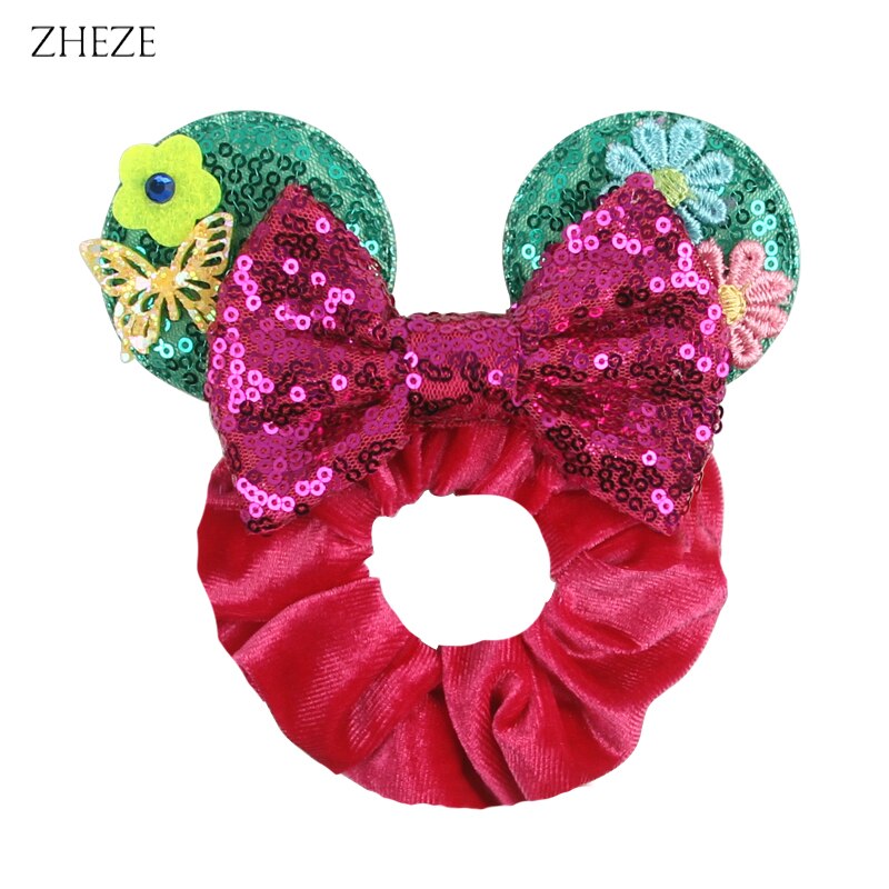 little mermaid scrunchie velvet butterflies