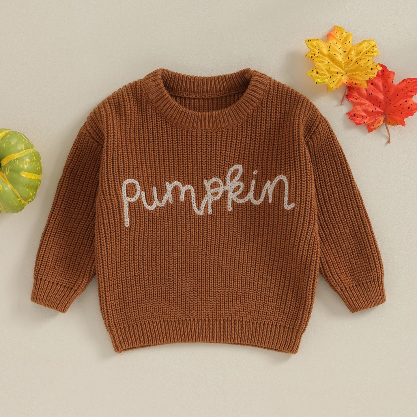 Pumpkin Knitted Sweater