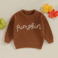 Pumpkin Knitted Sweater