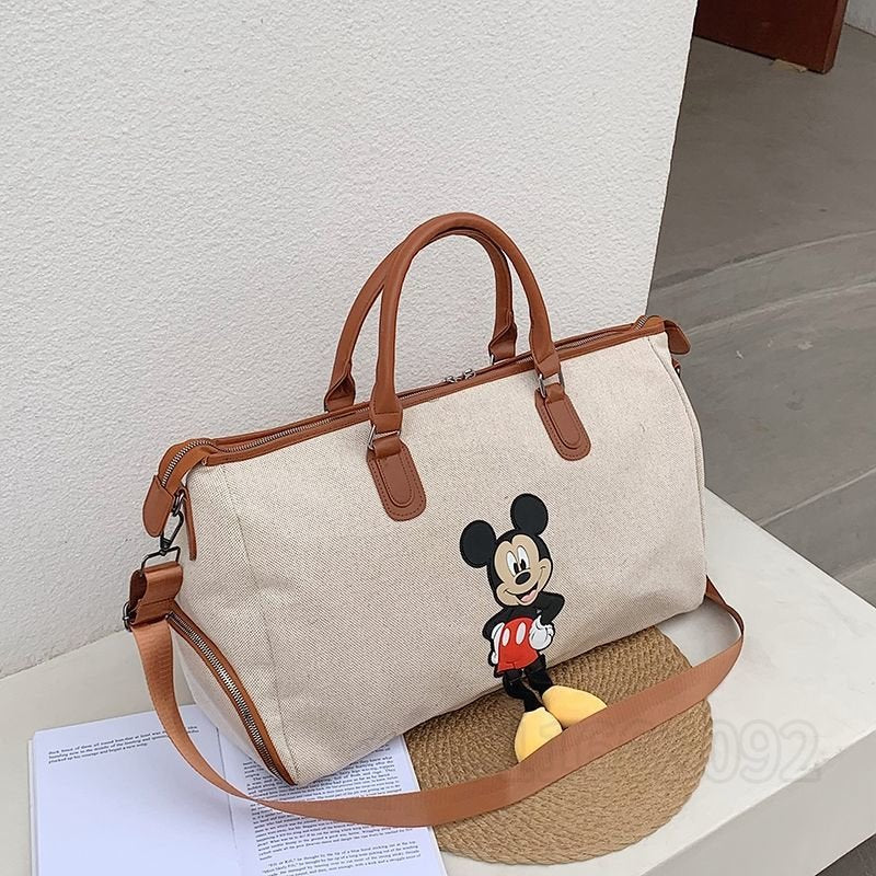 Disney Mickey's New Women's Travel Bag Fashion Large-capacity Travel Luggage Bag Boarding Bag Luxury Brand Portable Fitness Bag