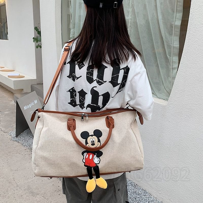 Disney Mickey's New Women's Travel Bag Fashion Large-capacity Travel Luggage Bag Boarding Bag Luxury Brand Portable Fitness Bag