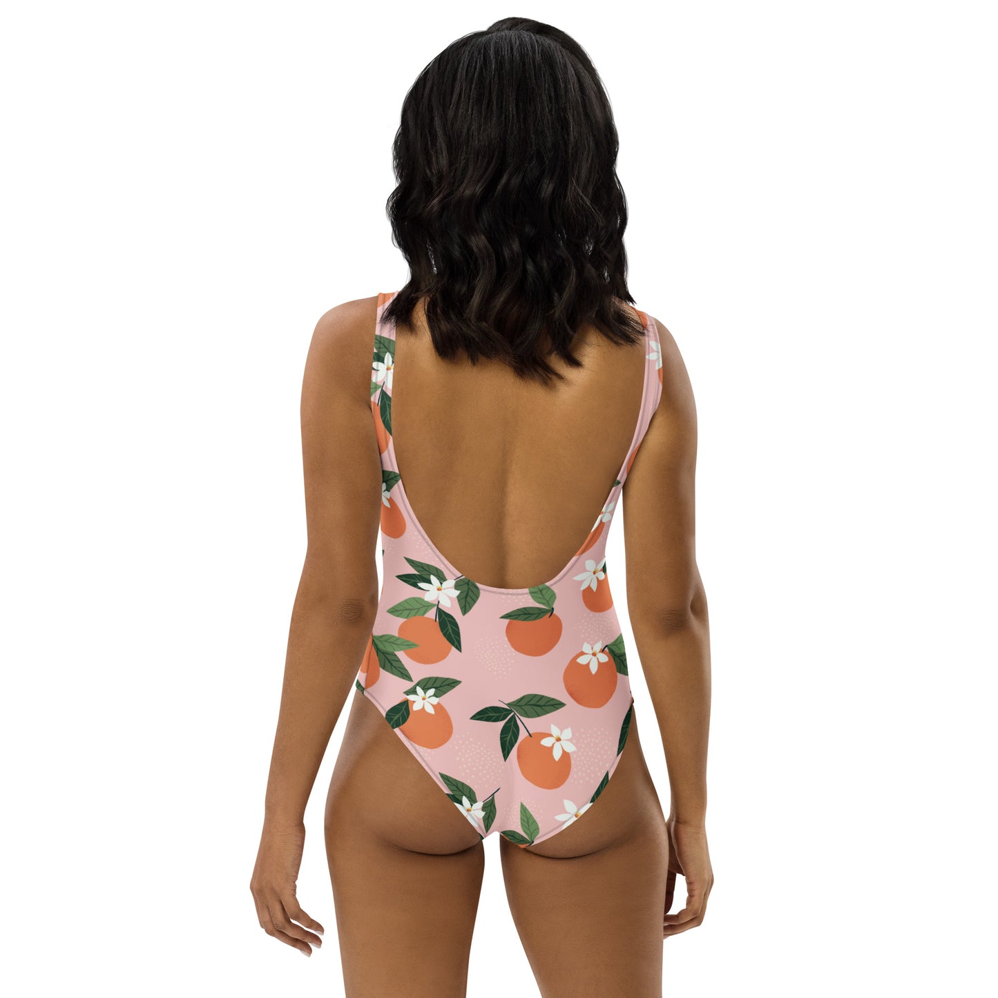 Orange Crush: Women's One Piece Swimsuit with Playful Print