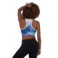 Art in Motion: Women's Watercolor Print Padded Sports Bra