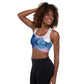 Art in Motion: Women's Watercolor Print Padded Sports Bra