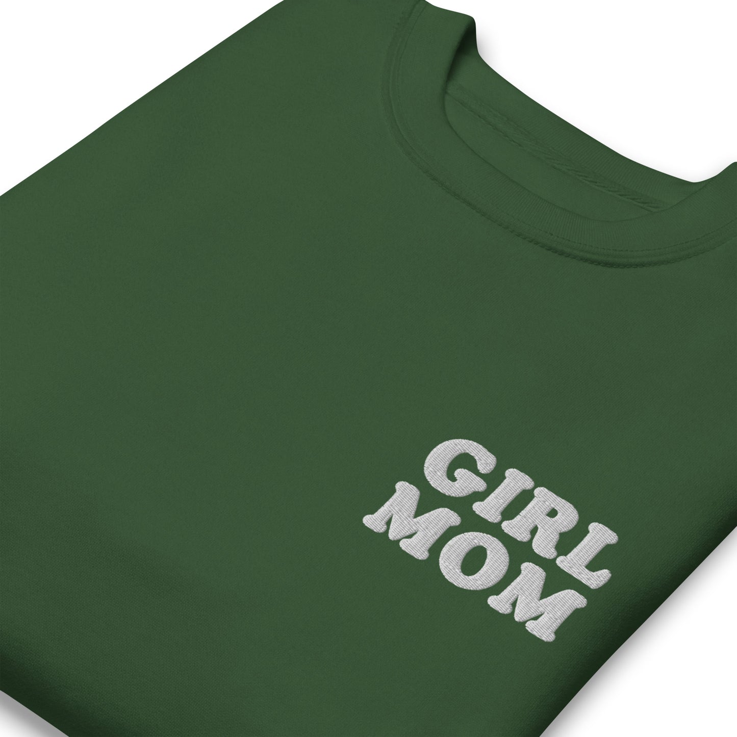 Girl Mom Embroidered Unisex Premium Sweatshirt