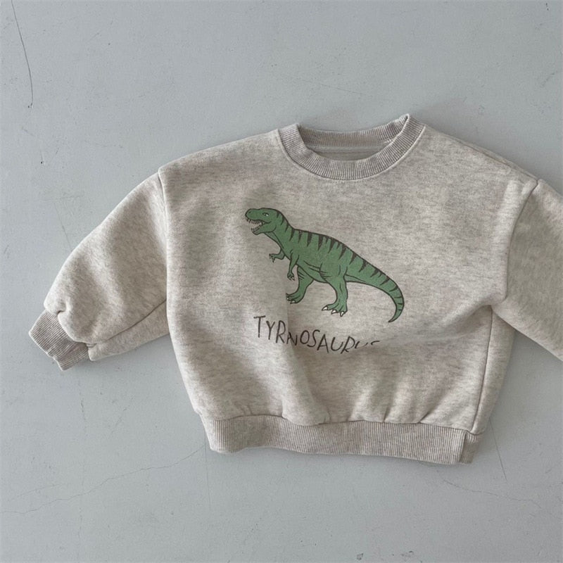 Gender Neutral Dino Pullover