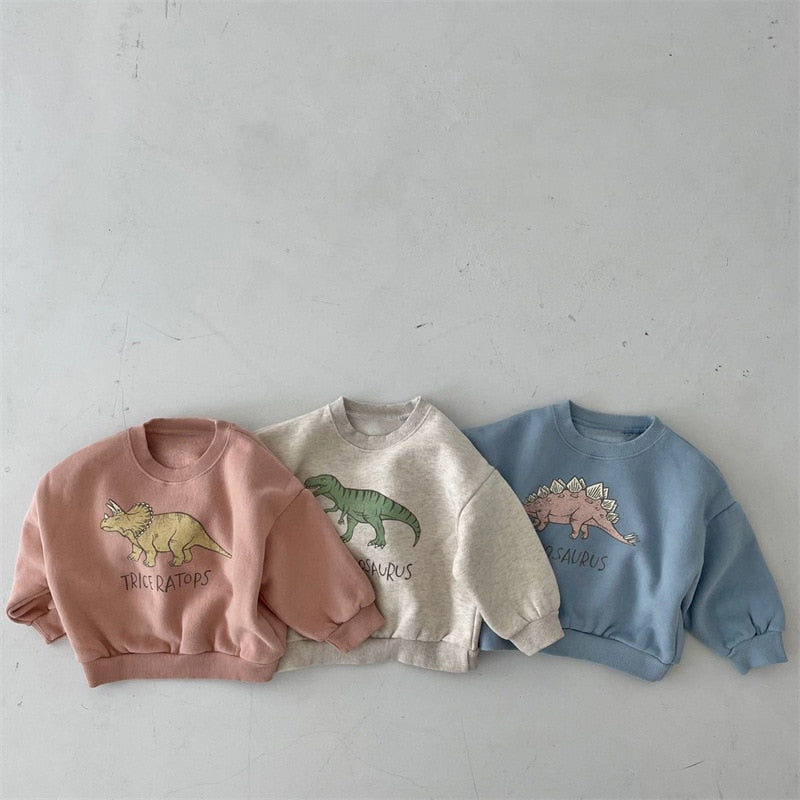 Gender Neutral Dino Pullover