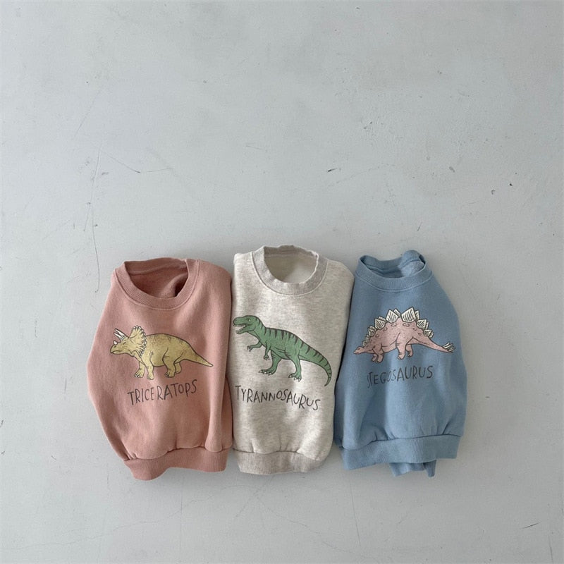 Gender Neutral Dino Pullover