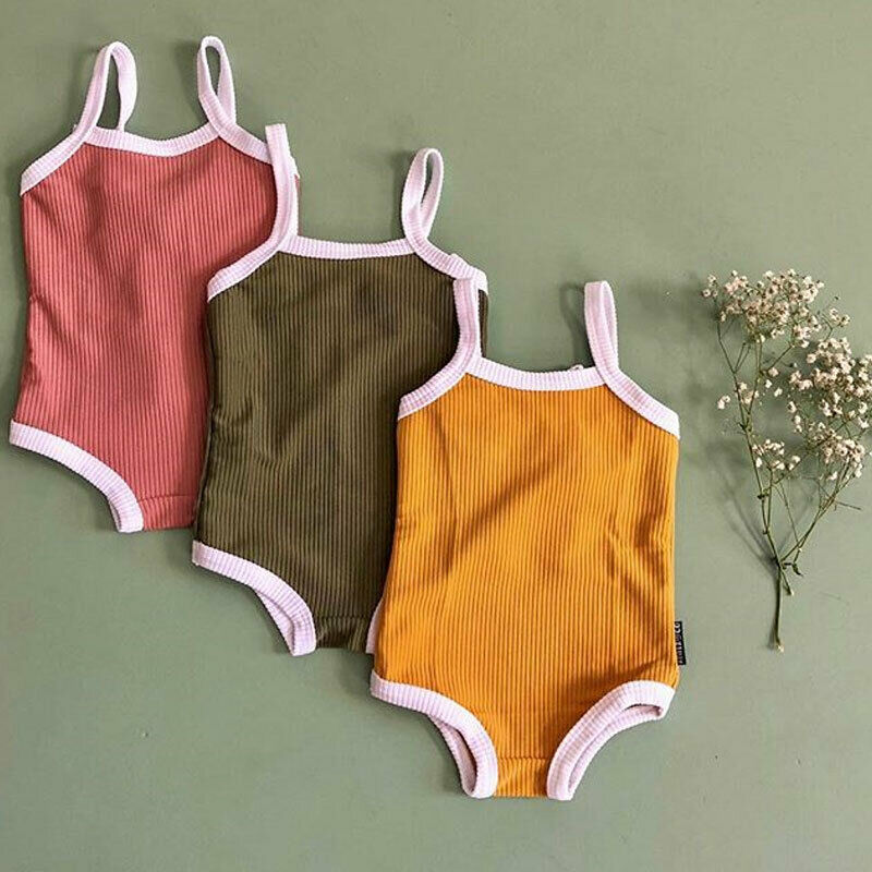 Solid Trim One Piece Swimmies