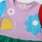 Floral Color Block Dress for Girls