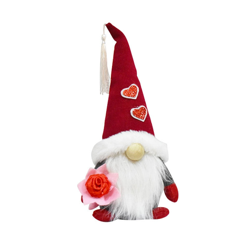 Romantic Valentines Day Gift Gnome Dwarfs Rudolph Plush Toys Faceless Doll Big Beard Valentine Ornaments Wedding Decoration