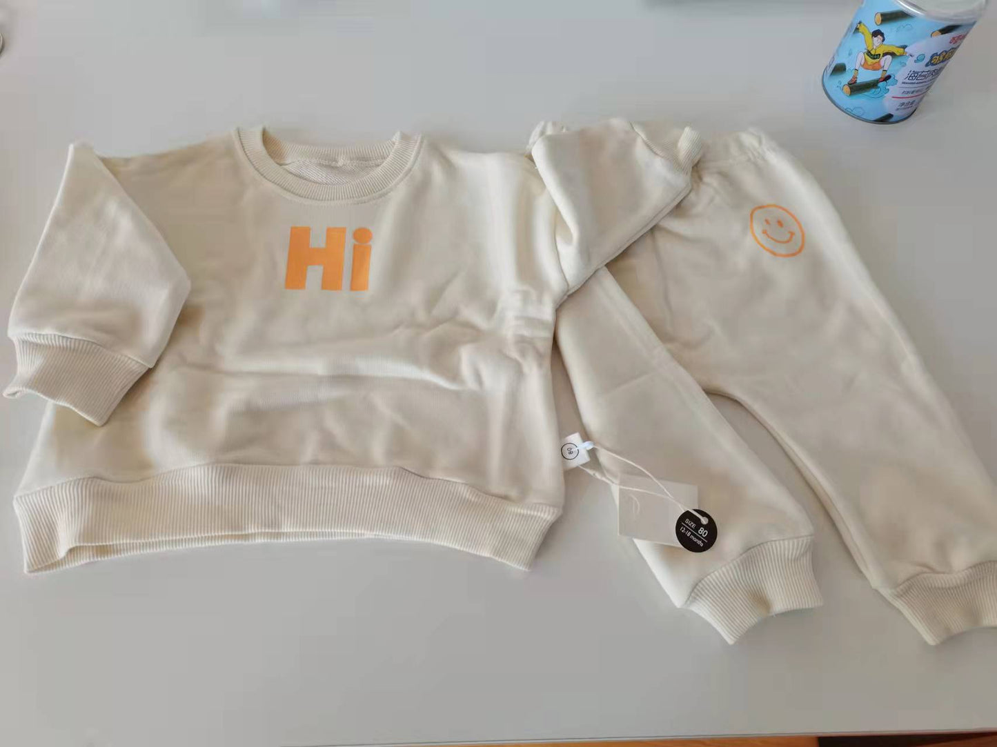 Smiley "Hi" Sweatsuit Set