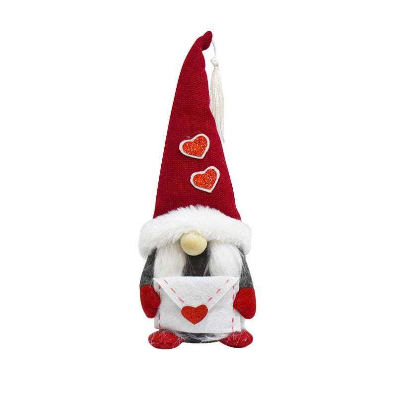 Romantic Valentines Day Gift Gnome Dwarfs Rudolph Plush Toys Faceless Doll Big Beard Valentine Ornaments Wedding Decoration