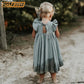 Ysubest 2023 New Summer Toddler Princess Dress Kids Cotton Causal Dress Ruffles Pure Color Baby Girl Clothing Korean Japan Style