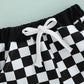 Checkered Drawstring Shorts