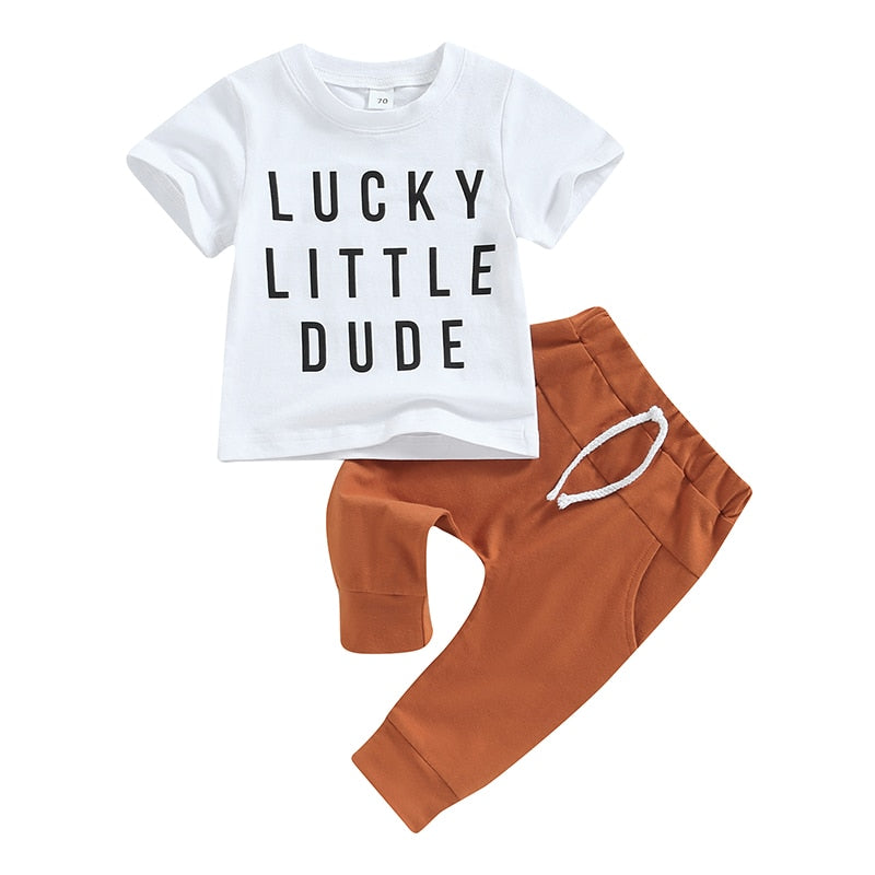 Lucky Little Dude Shirt + Pant Set