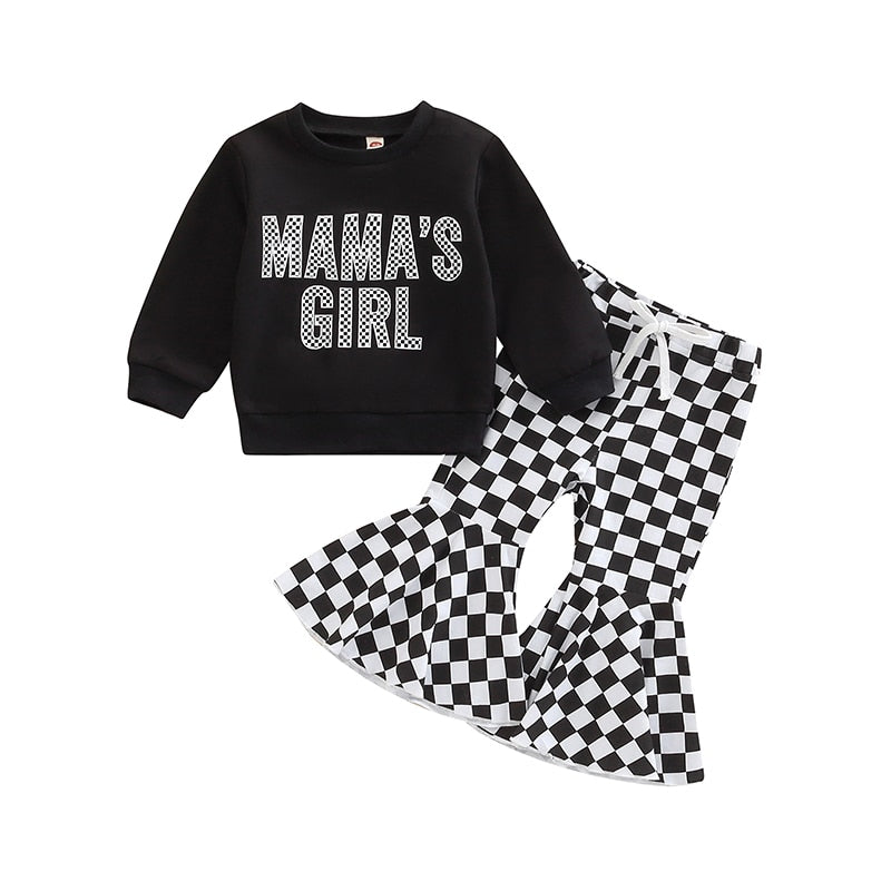 Mama's Girl Checkerboard Outift